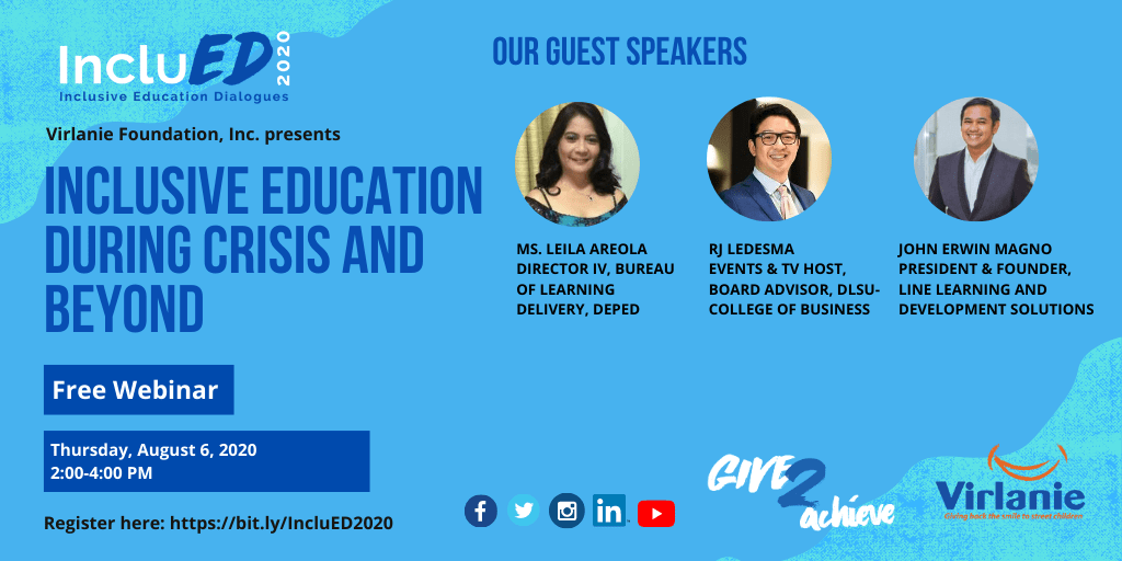 Virlanie holds First Webinar Session: IncluED2020